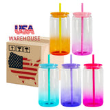 USA warehouse RTS-25pack 50pack 16oz ombre jelly glass cans with PP lids  for DIY printing for sublimation-Gabby