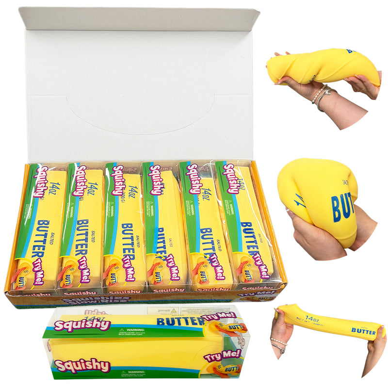 USA warehouse RTS- Hot Selling Shipping Free TPR Butter Squishy Toy Soft Slow Soft Moist Butter Stick Toy for Anxiety Relief Sensory Stress Squishy Toy-Gabby