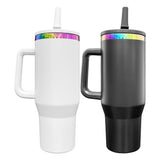 16 pack flip straw leak proof powder coated rainbow plated underneath 40oz tumbler-Gabby