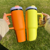 China warehouse _20 pack H2.0 powder coated black plated underneath tumblers with handle-Gabby