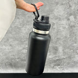 32oz Powder Coat Sports Bottle with Straw Lid | Leakproof Gym & Outdoor Drinkware-Gabby
