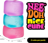 Nee Dohh Nice Cube Super Solid Squish Fidget Toy - Stress Relief Squishy Cube for Kids & Adults, 2.25" Sensory Toy-Gabby