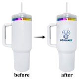 RTS USA warehouse 20 pack 40oz H2.0 rainbow plated powded coated tumblers for laser engraving _Gabby