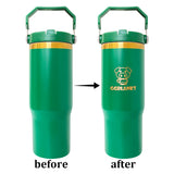 25 pack USA warehouse powder coated gold copper plated 30oz flip top straw student tumbler for laser engraving-Gabby