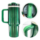 USA warehouse RTS-20pack H2.0 Powder coated silver plated 40oz Christmas red and green tumblers for sublimation _Gabby