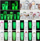 USA warehouse-Halloween 25 pack 20oz glow in the dark leak proof lids handle tumblers for sublimation-Gabby