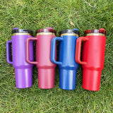 USA warehouse RTS_20 pack 40oz H2.0 gold plated black tumblers with handle for laser engraving-Gabby