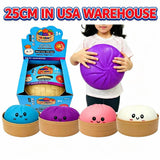 USA warehouse RTS-25cm Jumbo Bao Bun Squishy Blind Box Kawaii Dumpling Fidget Toy Stress Relief Squeeze Gift Set for Kids Adults-Gabby