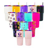 25 pack RTS USA warehouse powder coated 30oz holographic rainbow plated car tumbler mugs cups -Gabby