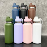32oz Powder Coat Sports Bottle with Straw Lid | Leakproof Gym & Outdoor Drinkware-Gabby