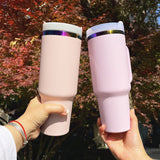 USA warehouse RTSz-20pcs 40oz H2.0 rainbow plated Valentine'Day colors pink tumblers_Gabby