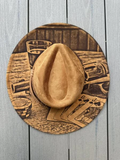 Unisex Rolled up Caps laser design on Faux Suede Fabric Blank Hat  for Laser Engraving-Holly