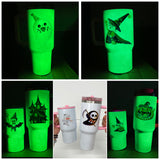 USA warehouse-Halloween 25 pack 20oz glow in the dark leak proof lids handle tumblers for sublimation-Gabby