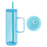 25 pack USA warehouse jelly 20oz skinny straight tall glass camper mugs with handle for UV DTF wraps-Gabby