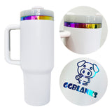 RTS USA warehouse 20 pack 40oz H2.0 rainbow plated powded coated tumblers for laser engraving _Gabby