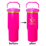 25 pack USA warehouse powder coated gold copper plated 30oz flip top straw student tumbler for laser engraving-Gabby