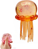 NEEDOH Jelly Squish Toy Glitter Jellyfish Squeeze Stress Relief Fidget Toy for Kids Adults Anxiety Relief Sensory Play