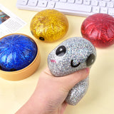 Dumpling Squishies Glitter TPR Maltose Squishy Soft Toys Colorful Stress Balls Squeeze Toys Slow Rebound Stress Relief Toy