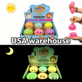 USA pre-selling-72pcs-New Glow in the Dark Glitter Dumpling Squishies TPR Maltose Squishy Soft Toys Colorful Stress Balls Squeeze Toys Slow Rebound Stress Relief Toy-Gabby