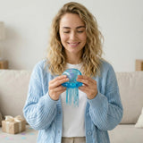 NEEDOH Jelly Squish Toy Glitter Jellyfish Squeeze Stress Relief Fidget Toy for Kids Adults Anxiety Relief Sensory Play