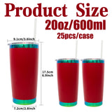 USA warehouse-20oz green plated stainless steel car tumbler with maginetic sliding lid for laser engraving-Gabby