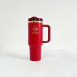 USA warehouse RTS_20 pack 40oz H2.0 gold plated black tumblers with handle for laser engraving-Gabby