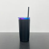 USA warehouse RTS-25pack 20oz powder coated colored blue and purple plated underneath tumbler cups with magnetic sliding lid-Gabby