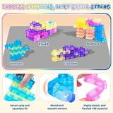 40-Piece Jelly Squishy Building Blocks Decompression Educational Toy for Children TPE Material Sensory Soft Building-Gabby