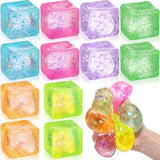 Nee Dohh Nice Cube Super Glitter Squish Fidget Toy - Stress Relief Squishy Cube for Kids & Adults, 2.25" Sensory Toy-Gabby