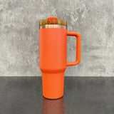 20 pack _40oz H2.0 Autumn copper plated Maple leaf red tumblers with handle for laser engraving-Gabby