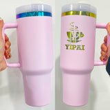 USA warehouse RTSz-20pcs 40oz H2.0 rainbow plated Valentine'Day colors pink tumblers_Gabby
