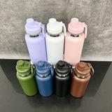 32oz Powder Coat Sports Bottle with Straw Lid | Leakproof Gym & Outdoor Drinkware-Gabby