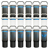 RTS-25 pack 30oz blue plated stainless steel flip straw tumblers withn portable handle for laser engraving_Gabby