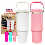 RTS USA warehouse 25 pack 30oz glossy macaron flip straw tumblers for sublimation_Gabby