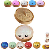 USA pre-selling-72pcs-Dumpling Squishies Glitter TPR Maltose Squishy Soft Toys Colorful Stress Balls Squeeze Toys Slow Rebound Stress Relief Toy-Gabby