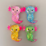 100pcs pack glitter squishy Salamander Stress Ball Squish Fidget Toy - Stress Relief Squishy toy for Kids & Adults-Gabby