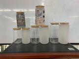 USA warehouse RTS-12oz frosted glass cans with bamboo lids for DIY -Gabby