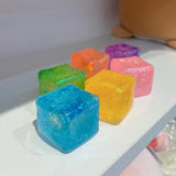 Nee Dohh Nice Cube Super Glitter Squish Fidget Toy - Stress Relief Squishy Cube for Kids & Adults, 2.25" Sensory Toy-Gabby