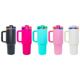RTS USA warehouse 20 pack 40oz H2.0 rainbow plated powded coated tumblers for laser engraving _Gabby（副本）