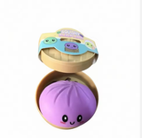 Dumpling Squishies Glitter TPR Maltose Squishy Soft Toys Colorful Stress Balls Squeeze Toys Slow Rebound Stress Relief Toy