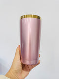 Rose gold color mirror gold underneath 20oz mugs/Straight tumbler & 30oz Flip Straw tumblers-Gabby