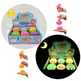 USA pre-selling-72pcs-New Glow in the Dark Glitter Dumpling Squishies TPR Maltose Squishy Soft Toys Colorful Stress Balls Squeeze Toys Slow Rebound Stress Relief Toy-Gabby