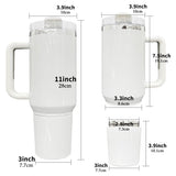 20 pack USA warehoue 40oz H2.0 quencher tumbler water bottle with screw off hidden base valuables snack secret stash storage compartment-Gabby