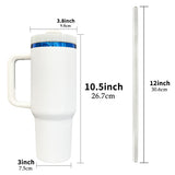 4PACK USA warehouse RTS Blue Underneath 40oz Stainless Steel Tumbler with Protective Boot Handle Double Walled Vacuum Insulated Large Capacity Coffee Travel Mug for Outdoor Sports Gifts-Gabby