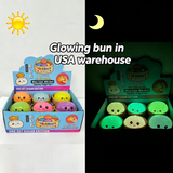 USA pre-selling-72pcs-New Glow in the Dark Glitter Dumpling Squishies TPR Maltose Squishy Soft Toys Colorful Stress Balls Squeeze Toys Slow Rebound Stress Relief Toy-Gabby