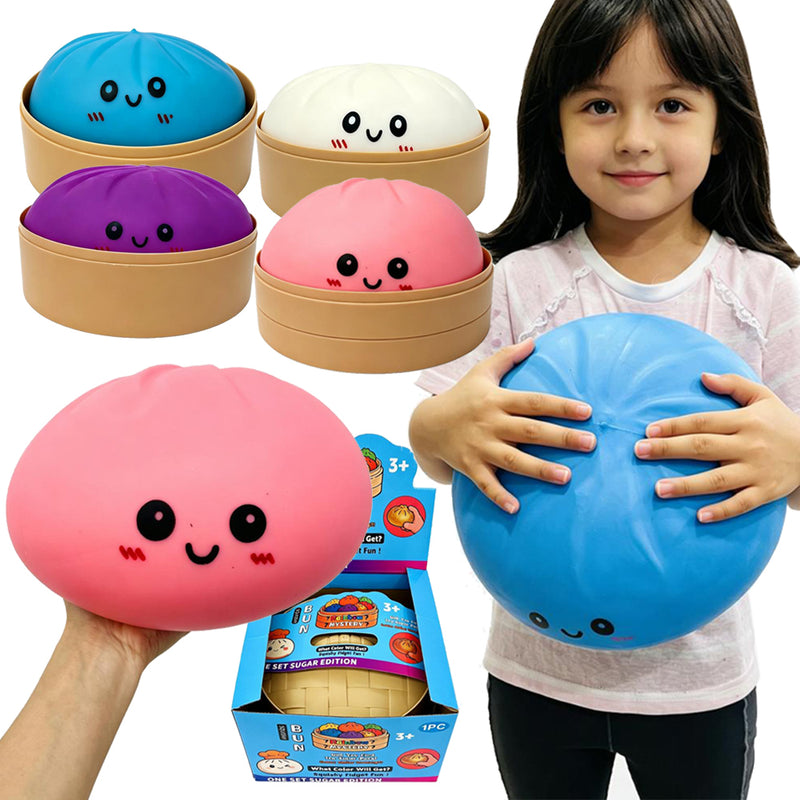 USA warehouse RTS-25cm Jumbo Bao Bun Squishy Blind Box Kawaii Dumpling Fidget Toy Stress Relief Squeeze Gift Set for Kids Adults-Gabby