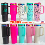 RTS USA warehouse 20 pack 40oz H2.0 rainbow plated powded coated tumblers for laser engraving _Gabby（副本）